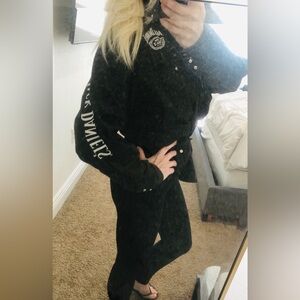 Jack Daniels Mens Black Button up